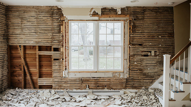 torn down walls with large window in the middle torn down walls with large window in the middle