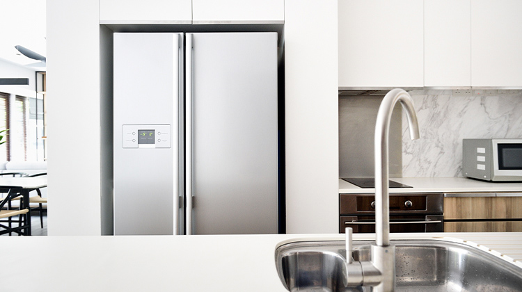 Clean stainless steel fridge Clean stainless steel fridge